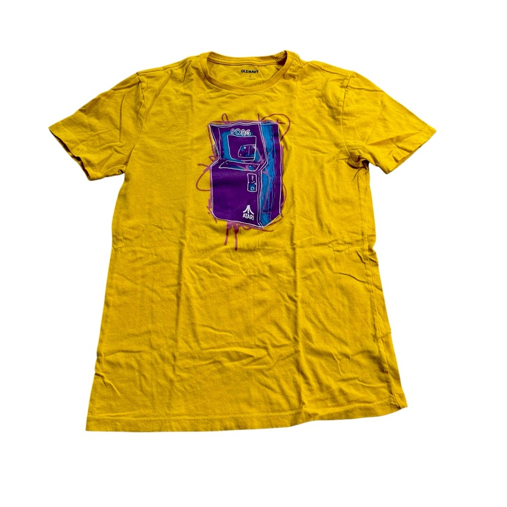 Old Navy | XS Men’s Retro Atari Pong Arcade Yellow Short Sleeve Tee